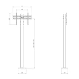 thumbnail of KIMEX - Vitrinestandaard voor 32''-65'' tv-scherm - Vastschroeven - Vesa 400x400 max