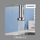 thumbnail of Bernd | Gastronomie Silber gebürstet  Armatur mit Feder | Edelstahl Wasserhahn Küche Boiler | Mischbatterie 360° drehbar | Niederdruck 3 Anschlüsse