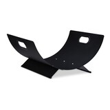 thumbnail of Relaxdays Kaminholzkorb Metall, modern, Kaminholz Aufbewahrung innen, HBT: 18,5 x 40,5 x 33 cm, groß, Holzlege, schwarz