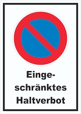 thumbnail of Eingeschränktes Haltverbot Schild A0 (841x1189mm)