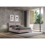 thumbnail of Letto Matrimoniale con rete imbottito 160x200 microfibra glicine Sleeper