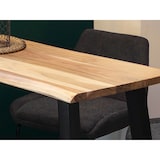 thumbnail of SIT Möbel bartafel in acacia met echte boomrand, frame antiek zwart|B124,5 x D51 x H112cm|07107-68|Serie TABLES & BENCHES
