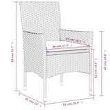thumbnail of vidaXL Gartenstühle mit Kissen 2 Stk. Schwarz Poly Rattan