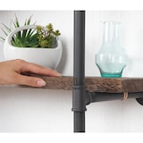 thumbnail of Décoshop26 - Étagère bibliothèque design industriel 165x80x28cm en bois marron et métal 04_0005394