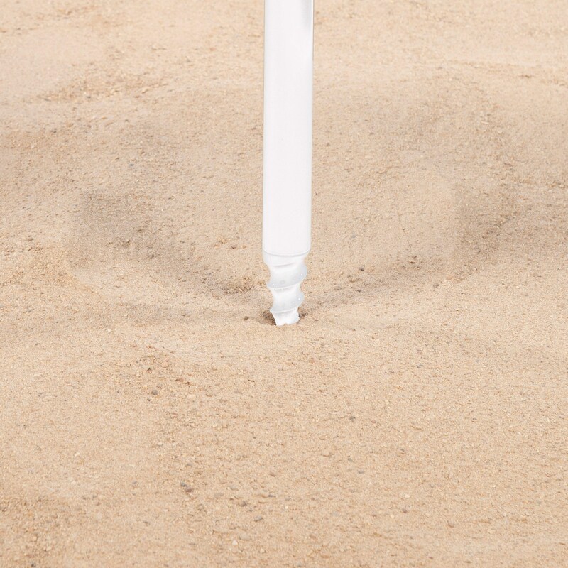 Aktive Guarda-sol de praia anti-vento 8 varetas 210 cm riscas azuis com ...