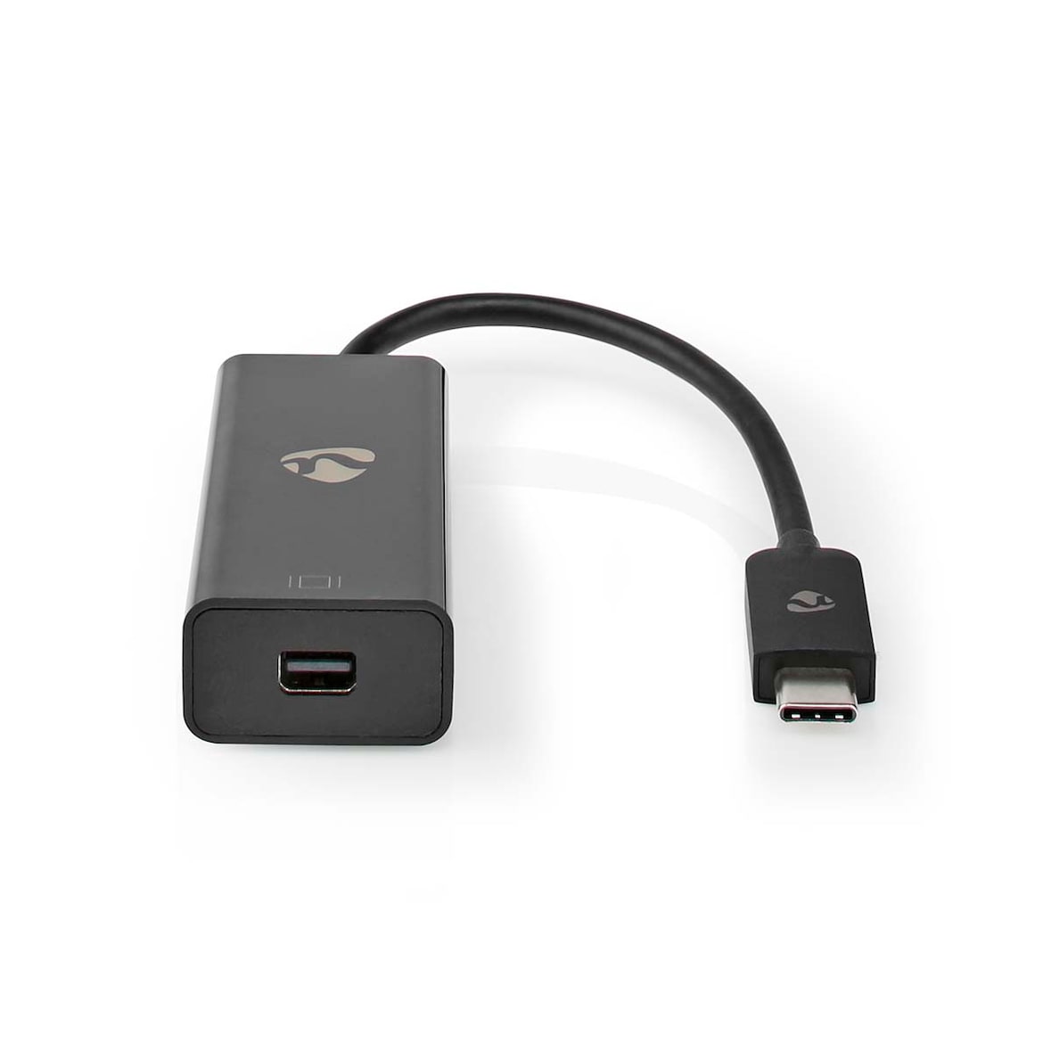 Nedis USB-C Adapter - USB 3.2 Gen 1 - USB-C Stecker - Mini DisplayPort Buchse - 8K@60Hz - 0.20 m - Rund - Vernickelt - PVC - Schwarz - Box