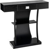 thumbnail of COSTWAY Mesa de Consola de Madera con Cajones y 2 Estantes Mesa de Pasillo Mesa Lateral Estrecha con Protección Antivuelco para Entrada