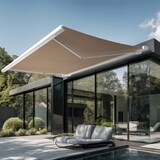 thumbnail of Store banne coffre Ciego 4,82x3,50 M (Motorisé Secours à  Télécommande - Blanc - Taupe) Intersun