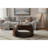thumbnail of SIT Möbel Couchtisch Ø 75 cm | rund | offenes Ablagefach | Mango massiv, braun | B 75 x T 75 x H 38 cm | 14785-30 | Serie RONDURA