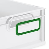 thumbnail of PROREGAL SparSet 10x Eurobox NextGen Color mit Auflagedeckel & Verschlüsse, HxBxT 32x40x60cm, 65L, Grau, Griffe grün zu, Eurobehälter, Box
