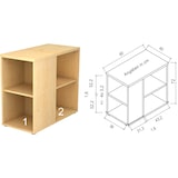 thumbnail of bümö Schreibtisch Schrank in grau, Container Schrank Büro für Ordner & Co. - Anstell-Container Schreibtisch, Schreibtisch Kommode, Büro Schrank