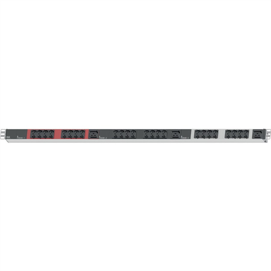 BACHMANN IT PDU ALU 1HE 24x C13 3x C19 CEE 3x16A rot