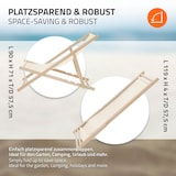 thumbnail of ECD Germany 2er Set Liegestuhl klappbar Beige, Holz, verstellbare Rückenlehne mit 3 Positionen, bis 120 kg, Gartenliege Sonnenliege Relaxliege
