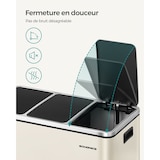 thumbnail of Helloshop26 - Dreifach-Recyclingbehälter 3 x 18 Liter Fächer Soft-Close-Mechanismus Fußpedale fingerabdruckresistenter Edelstahl 12_0007250