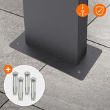 thumbnail of ECD Germany Standbriefkasten Anthrazit Edelstahl 170 cm freistehend, mit Zeitungsfach, Postkasten Holzoptik 37x36 cm, pulverbeschichtet