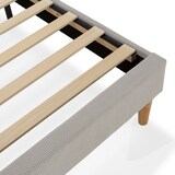 thumbnail of Sommier + tête de lit Bari 150x190 cm couleur Gris