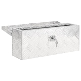 thumbnail of DELUKE® Aluminiumbox mit Deckel - Abschließbar Alubox Deichselbox Alu Anhängerbox Werkzeugkiste Metall Transportbox Metallkiste, 50x15x20,5cm Silber