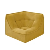 thumbnail of Canapé modulable en velours 250 x 165 x 70 cm 3 places jaune