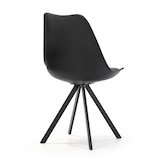 thumbnail of Set di 2 sedie da pranzo Cross stile nordico nero, 54 x 49 x 84 cm