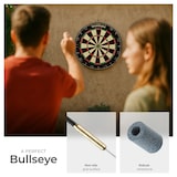 thumbnail of tectake Dartbord Bully met 9 pijlen, 21 flights en accessoires - zwart / wit - 405616
