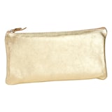 thumbnail of Clairefontaine 4x Schlampermäppchen aus Leder Cuirisé TM flach 22x11cm - Golden 8705C