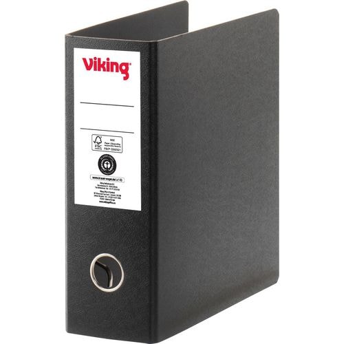 Viking Breit Ordner DIN A5 75 mm Schwarz 2 Ringe Pappkarton Hochformat Recycled