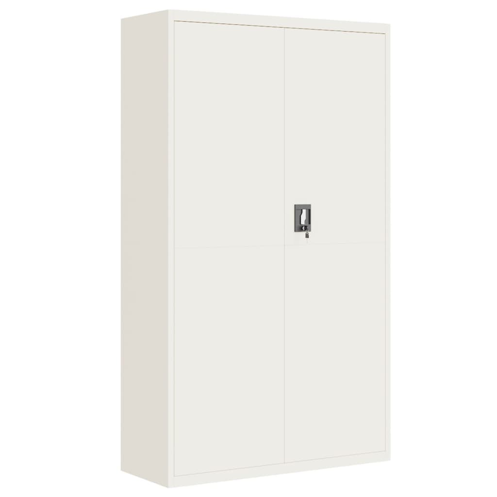 Décoshop26 - Büroschrank mit Schubladen 4 Einlegeböden 105 x 40 x 180 cm weißer Stahl DEC024519