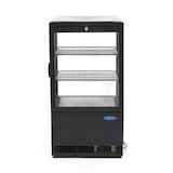 thumbnail of Maxima - 9400801 Gekoelde vitrinekast 58L zwart met ventilator, LED, dubbel glas aan 4 zijden, slot, digitale temperatuurregelaar 42.8x38.6x81 cm