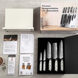 thumbnail of Wakoli Perle Blanche 5er Messerset mit Messerblock I Damaststahl 67 Lagen VG10 & G10-Griff (9-20 cm) | Luxuriöse Küchenmesser