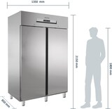 thumbnail of GastroHero Kühlschrank KSN-PROFI1400 | GN 2/1 | 1168 Liter | Gewerbekühlschrank Edelstahl | -2°C bis +8°C | hochwertige Isolierung | Made in Europe