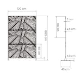 thumbnail of Dekoratives Metallpaneel, Trennwand für Außen- oder Innenbereich, Sichtschutzwand, Paravent aus Stahl, modernes Design – Schwarz/Palmenblätter