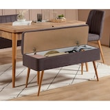 thumbnail of Dmora Panca Dcart, Panchina multiuso, Seduta per ospiti, Cassapanca multifunzione, 90x39h40 cm, Noce e Antracite