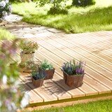 thumbnail of Relaxdays Blumentopf 3er Set, Kokosfaser, quadratisch, 3 Größen, Garten, Balkon & Fensterbank, Übertopf mit Folie, natur