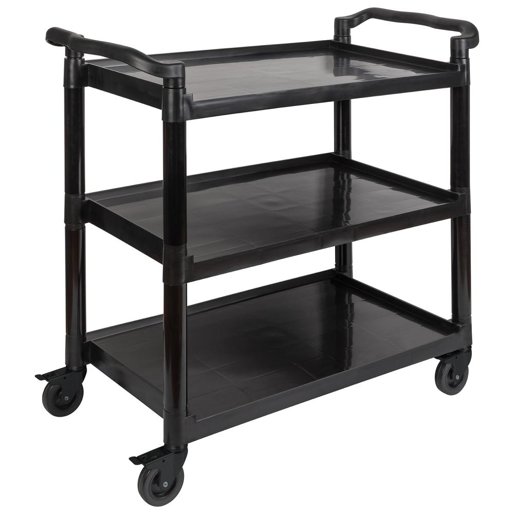 APS serveer-/transportwagen 108 x 50 cm, H: 96 cm, polypropyleen, zwart