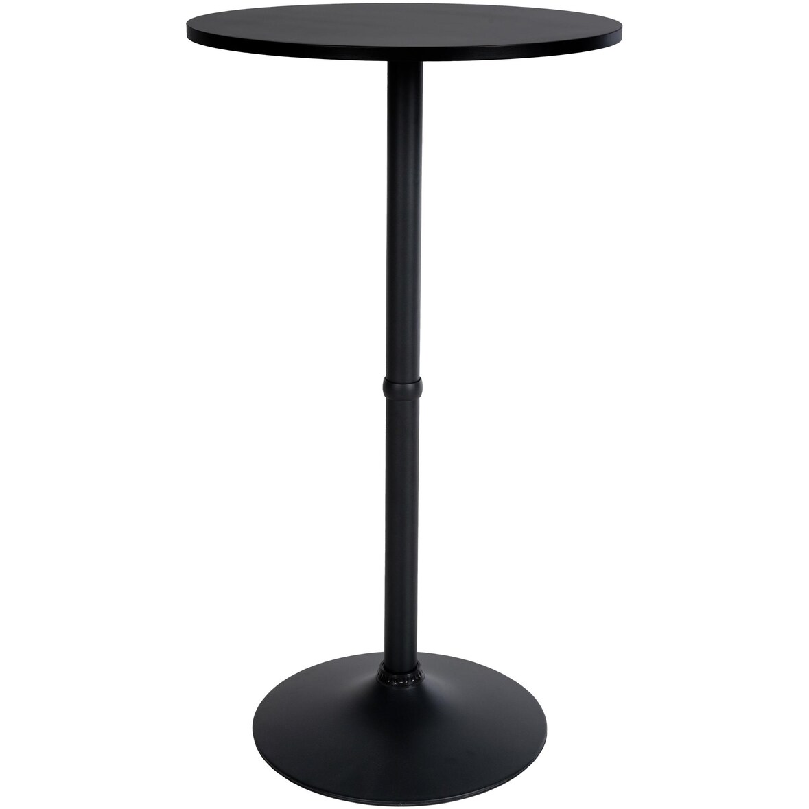 CHEFGASTRO Stehtisch rund HxBxT 108x60x60cm Holz Schwarz/Schwarz Bistrotisch