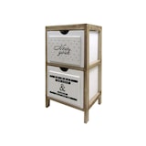 thumbnail of Rebecca Mobili Comodino Mobile Bagno 2 Cassetti Moderno Legno Bianco 61x30x24