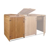 thumbnail of XL 1er-/2er-Mülltonnenverkleidung | HxBxT 126x79,5x98 cm | Braun | Mülltonnenbox Mülltonnenabdeckung Holz FSC®
