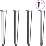 thumbnail of Helloshop26 - Set mit 4 Haarnadelbeinen für einen 72 cm Konsolentisch modernes Design matte Oberfläche massiver anthrazitfarbener 02_0056745