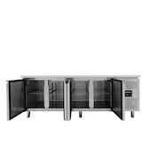 thumbnail of Mesa refrigerada de 4 puertas, acero inoxidable, refrigeración por aire, 85 x 223 x 60 cm, 398 W, 600mm profundidad, EASYLINE, 449L, 10581 Vaiotec