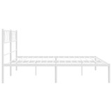 thumbnail of vidaXL Bedframe met hoofdbord metaal wit 193x203 cm