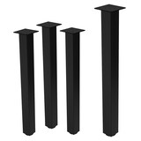 thumbnail of ML-Design 4er Set Tischbeine 90 cm Schwarz glänzend, Stahl pulverbeschichtet, I-Form 8×8 cm, höhenverstellbar, Möbelbeine für Schreibtisch Tisch