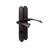 thumbnail of Drückergarnitur Metall Türdrücker Schwarz matt Langschildgarnitur WC DIN Norm