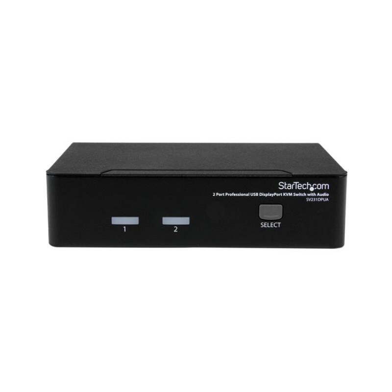 StarTech.com 2 Port DisplayPort USB KVM Switch Umschalter mit Audio KVM-/Audio-Switch