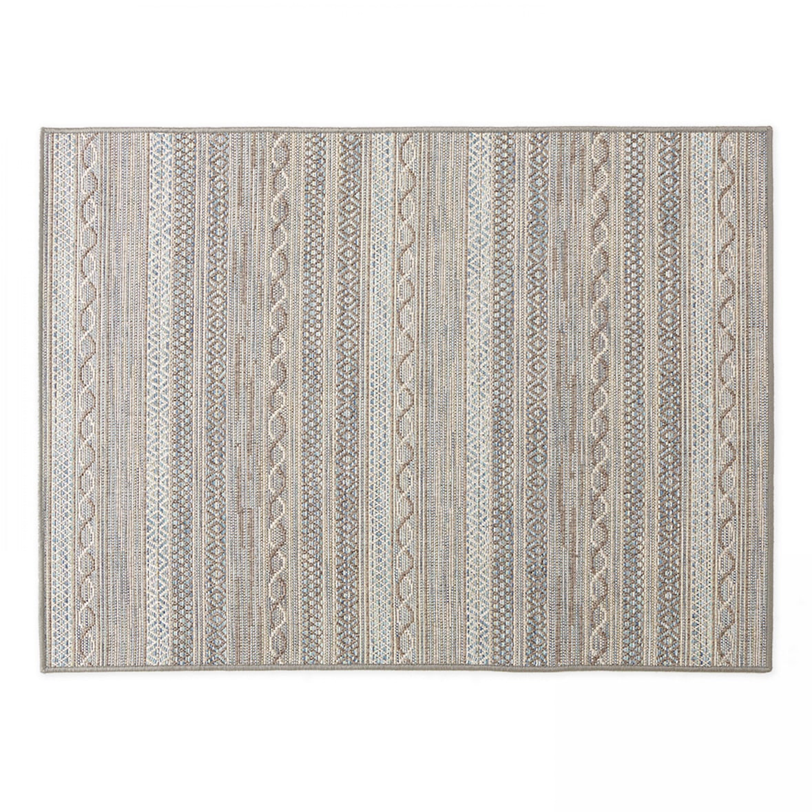 Tapis rectangulaire en polypropylène 160x230 cm gris