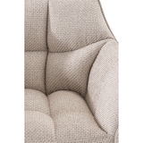 thumbnail of Banco de bar Damaso com revestimento em tecido marfim/aço inoxidável