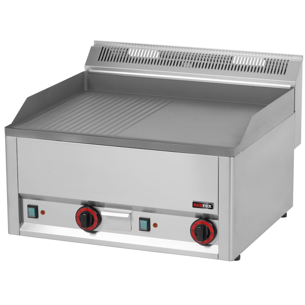 Gastro Elektro-Doppel-Griddleplatte Grill Grillplatte Bratplatte 660x600x290 mm