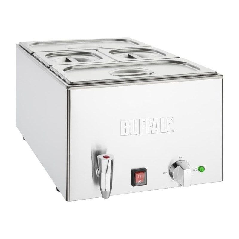 Bain-Marie avec Robinet de Vidange et Bacs GN - Buffalo