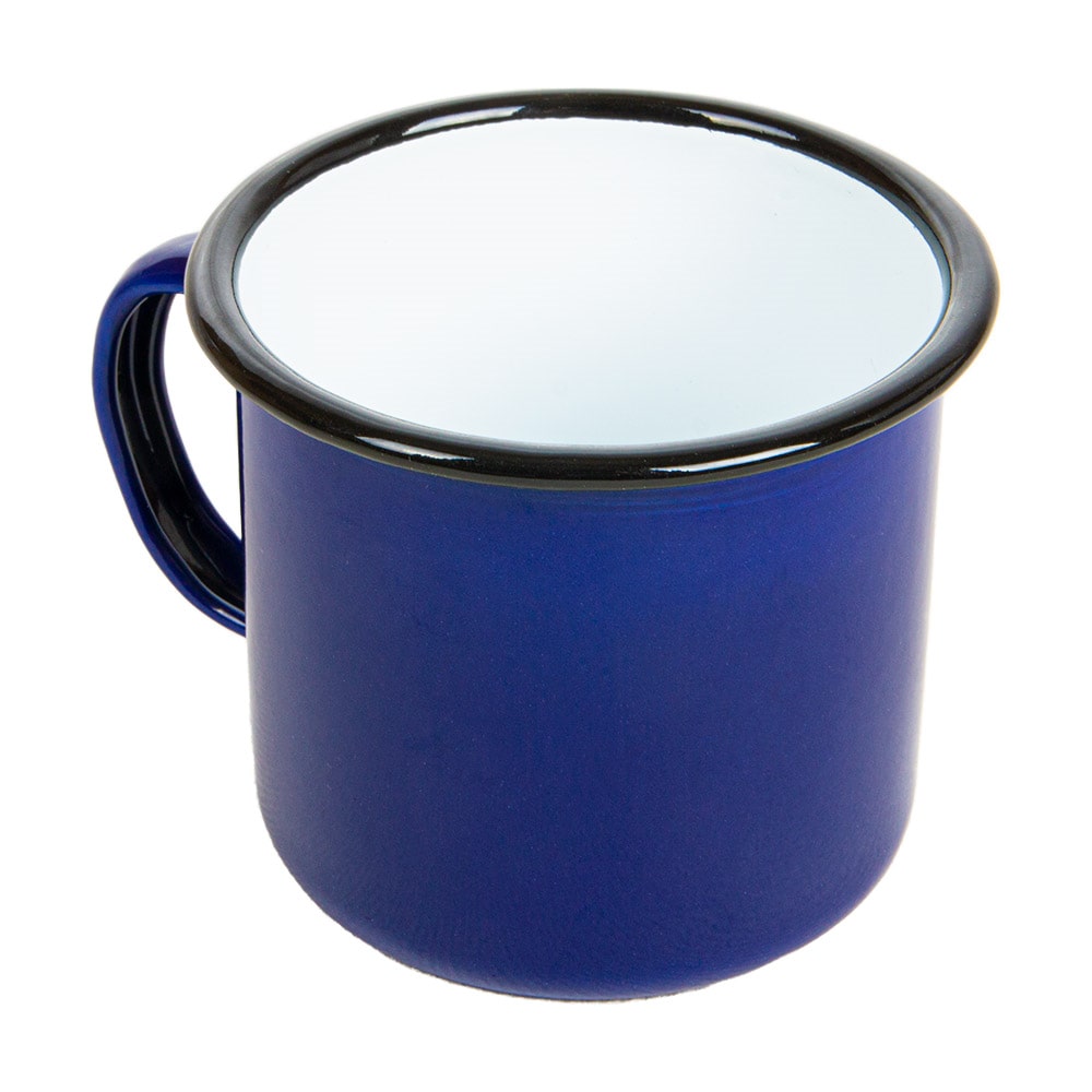 Chávenas 'Enamelware' 350 Ml Ø 8X8 Cm Azul Ferro Esmaltado (6 Unidades)