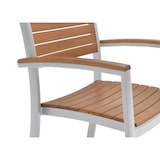 thumbnail of METRO PROFESSIONAL Stapelbare stoel met volledig beklede armleuningen Lynx, aluminium/eucalyptus, zilver