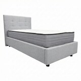 thumbnail of Letto contenitore singolo 80x190 cm con rete ortopedica a doghe, tessuto Enjoy, made in Italy - 20 Silver